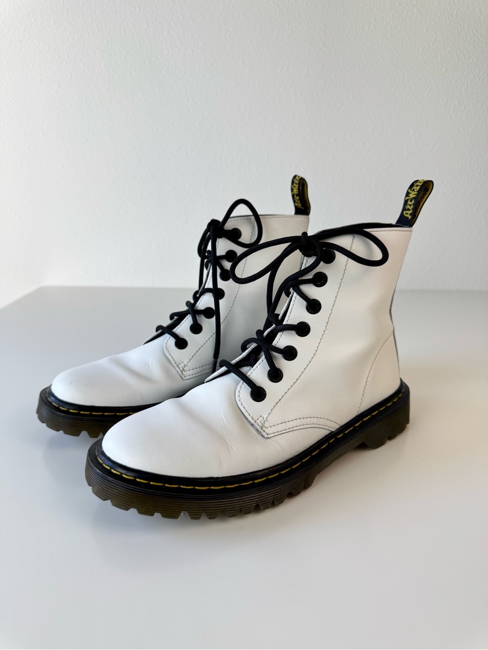 Dr. Martens Luana White Combat Ankle Boot Size 9